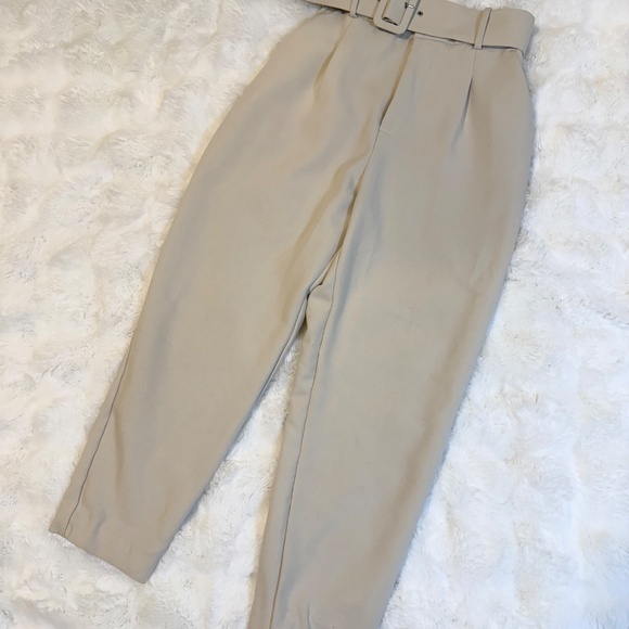 ZARA Light Gray High Waisted Pants Trousers - Picture 2 of 4